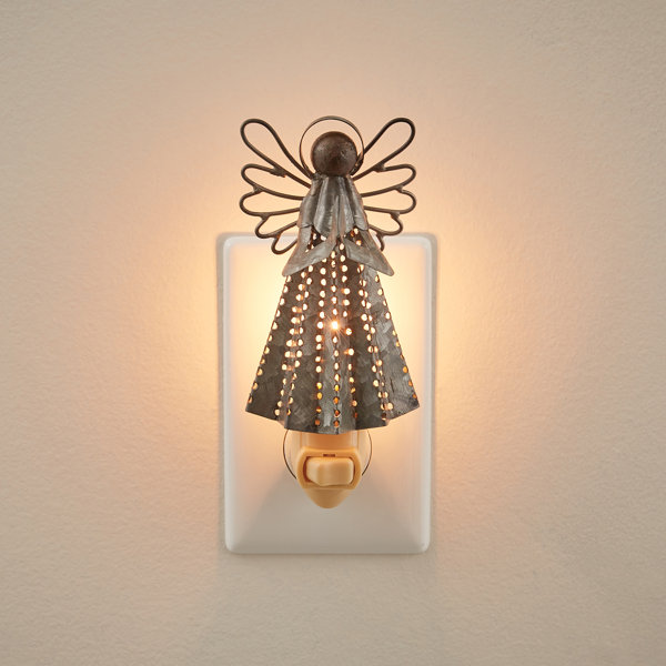 ParkDesignsSplitP Galvanized Angel Night Light Wayfair